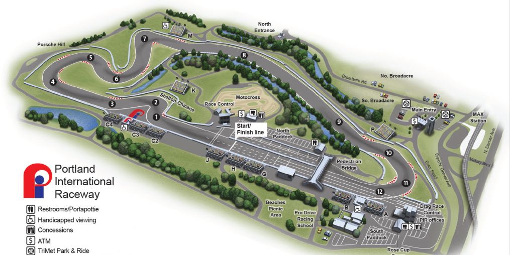 Portland International Raceway // Track Map